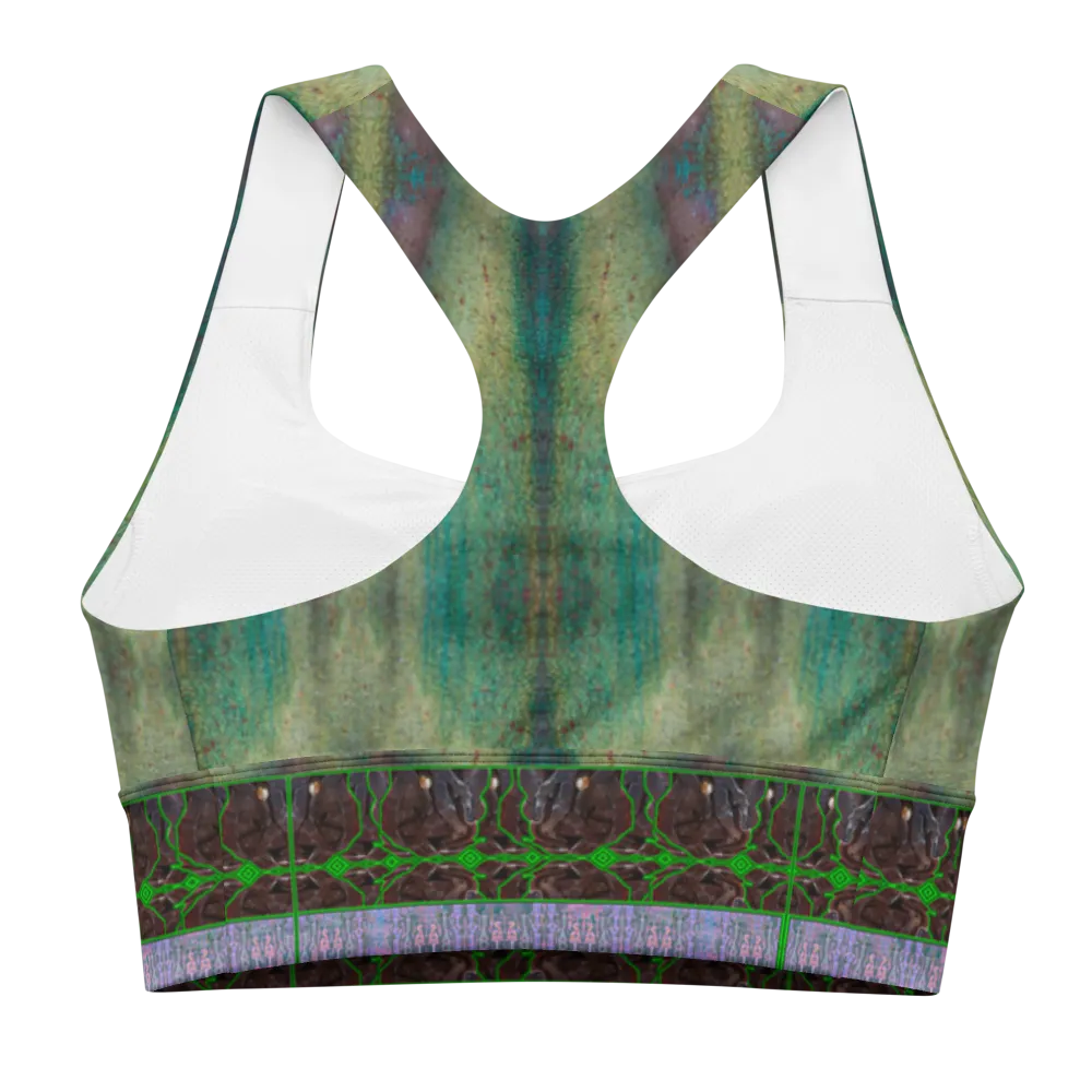 Longline Sports Bra (Her/Muliebris)(Tree Link Stripe) RJSTH@Fabric#4 RJSTHs2021 RJS