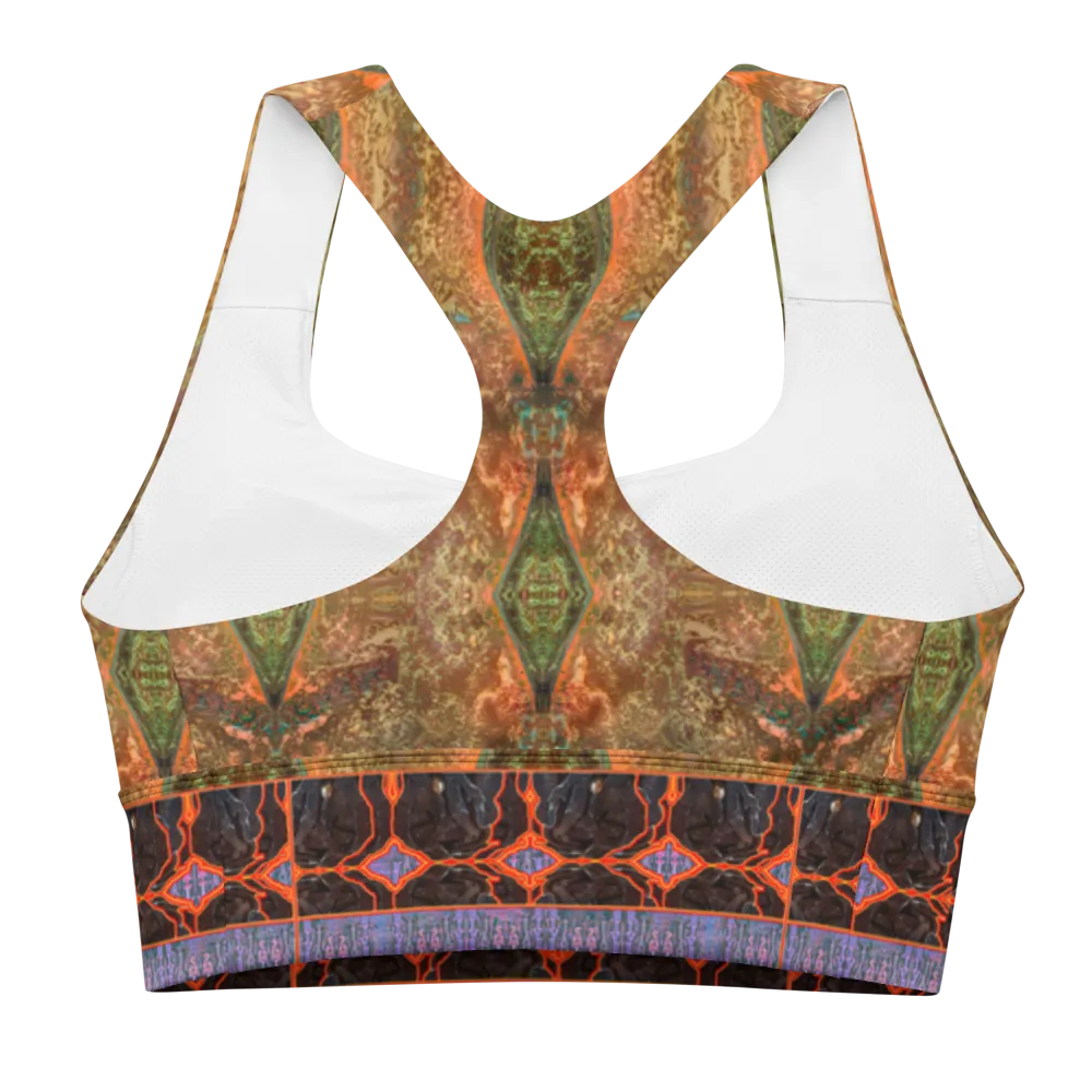 Longline Sports Bra (Her/Muliebris)(Tree Link Stripe) RJSTH@Fabric#6 RJSTHs2021 RJS