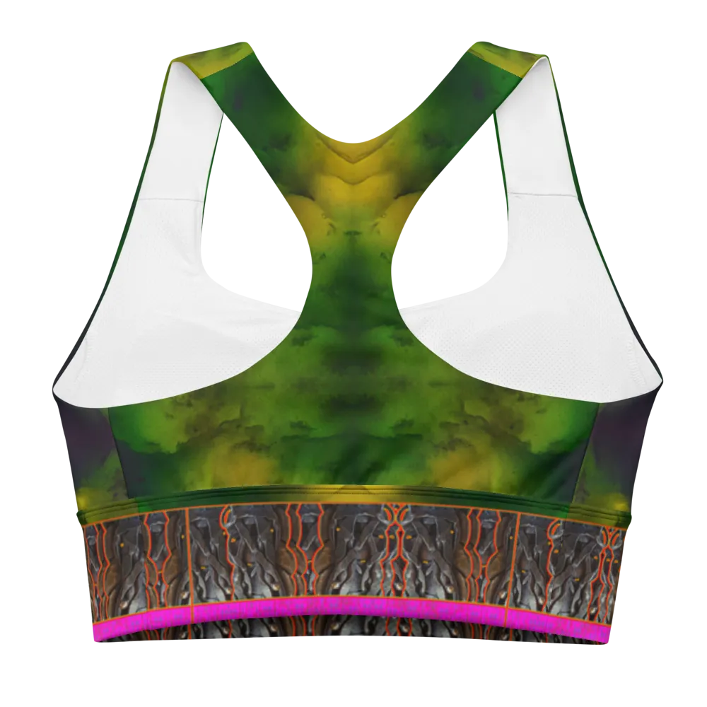 Longline Sports Bra (Her/Muliebris)(Tree Link Stripe) RJSTH@Fabric#7 RJSTHs2021 RJS