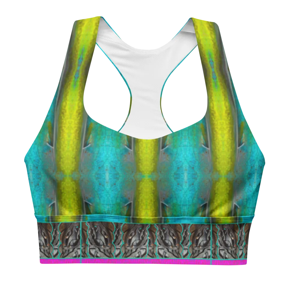 Longline Sports Bra (Her/Muliebris)(Tree Link Stripe) RJSTH@Fabric#8 RJSTHs2021 RJS