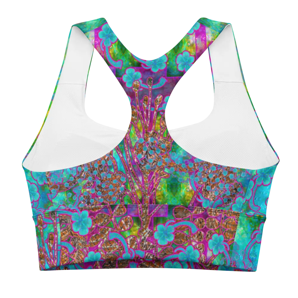 Longline Sports Bra (Her/Muliebris)(Windsong Flower) RJSTH@Fabric#11 RJSTHs2021 RJS