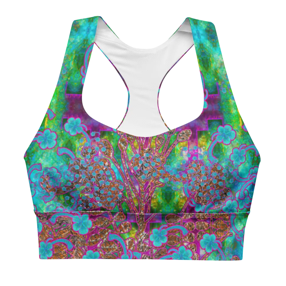 Longline Sports Bra (Her/Muliebris)(Windsong Flower) RJSTH@Fabric#11 RJSTHs2021 RJS