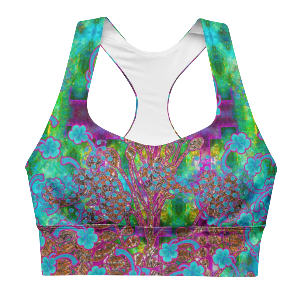 Longline Sports Bra (Her/Muliebris)(Windsong Flower) RJSTH@Fabric#11 RJSTHs2021 RJS