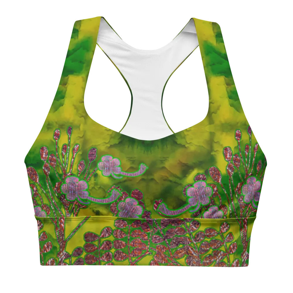Longline Sports Bra (Her/Muliebris)(Windsong Flower) RJSTH@Fabric#5 RJSTHs2021 RJS