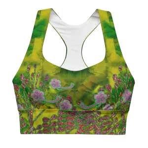 Longline Sports Bra (Her/Muliebris)(Windsong Flower) RJSTH@Fabric#5 RJSTHs2021 RJS