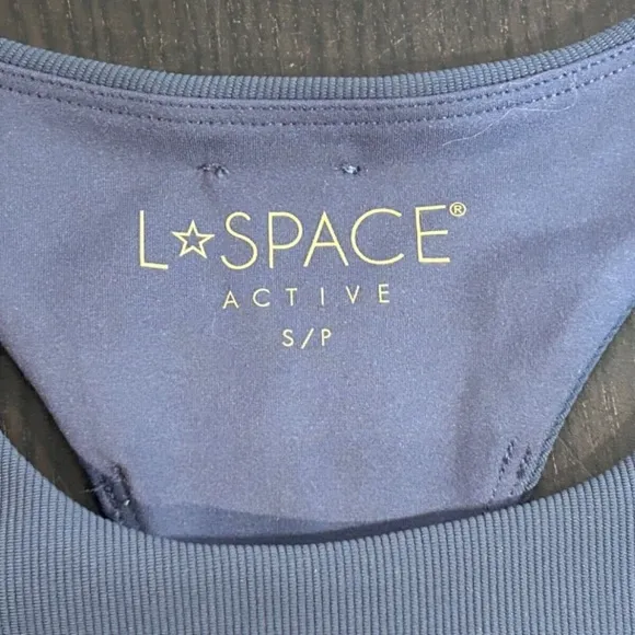 L*Space Active Chasing Rainbows Crop Top/Sports Top Blue/Purple Size S - NWT