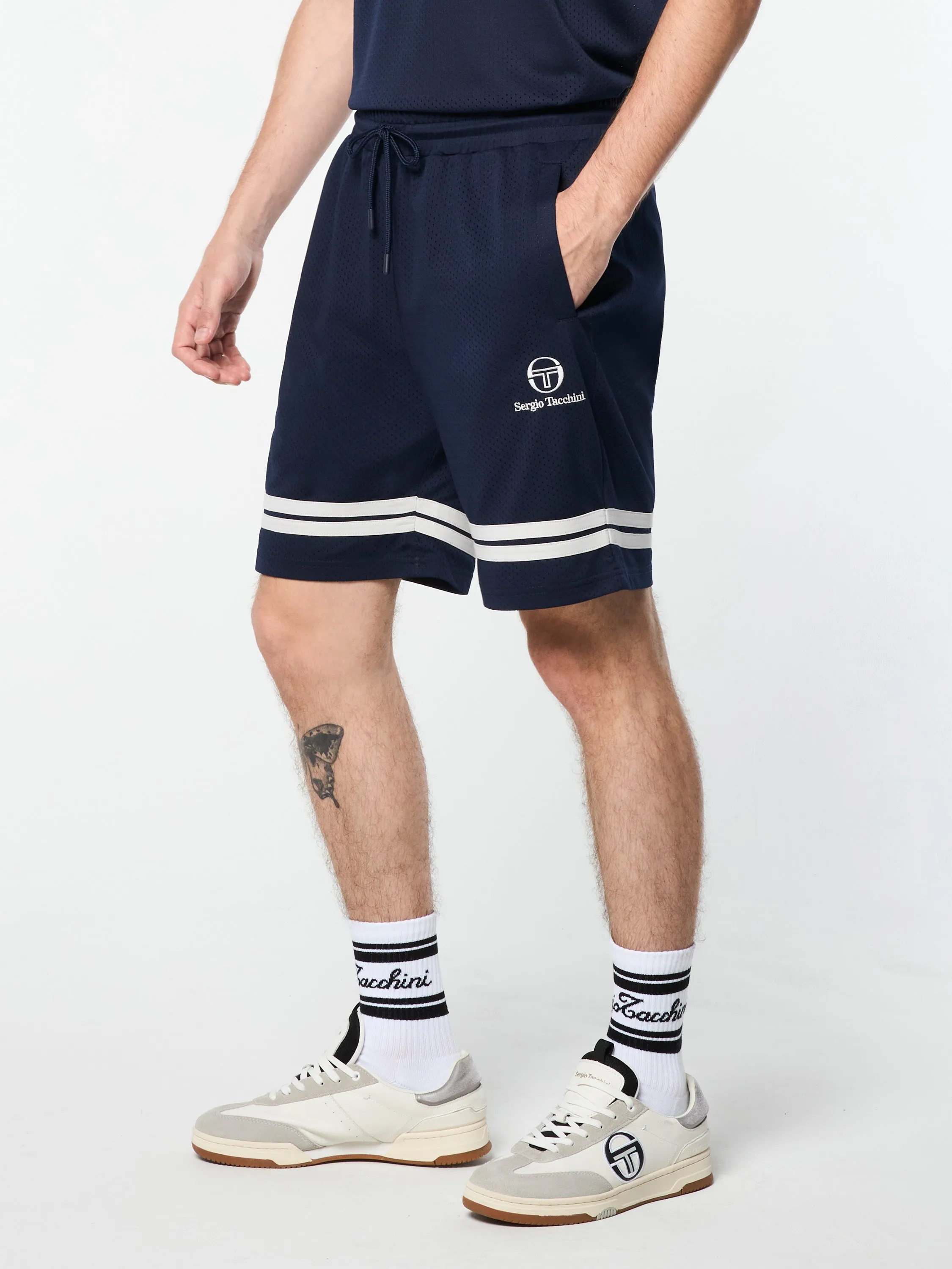 Ludovic Mesh Short- Maritime Blue/ Quiet Grey