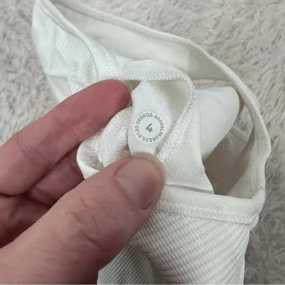 Lululemon Ebb To Train Shorts Bra Size 4 Sun Color Changing White Pink W2BS3S