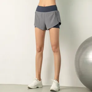 LUOENBO Women Gym Double shorts side pocket