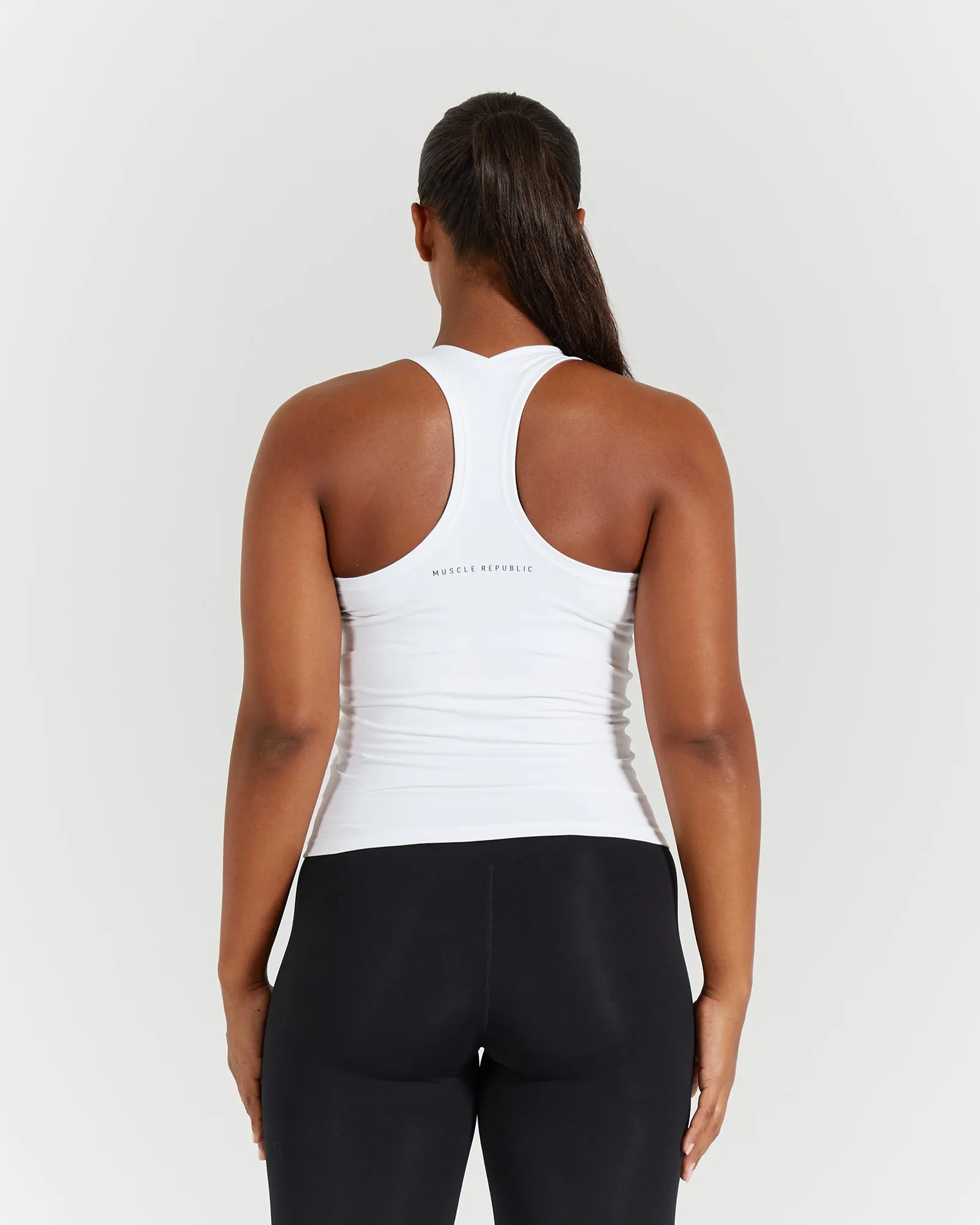 LUXE LONGLINE TANK - WHITE