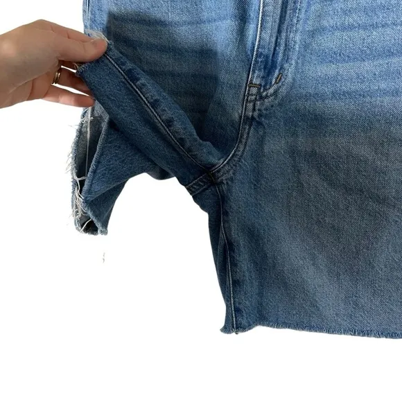 MADEWELL Baggy Jean Shorts in Crestford Wash NJ069