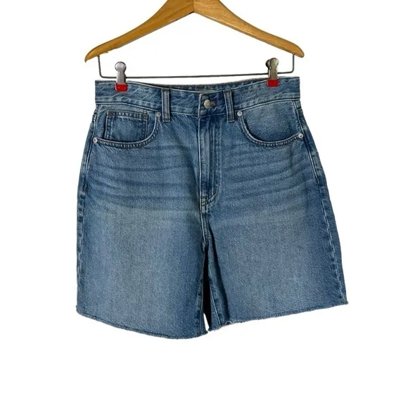 MADEWELL Baggy Jean Shorts in Crestford Wash NJ069