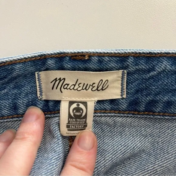 MADEWELL Baggy Jean Shorts in Crestford Wash NJ069