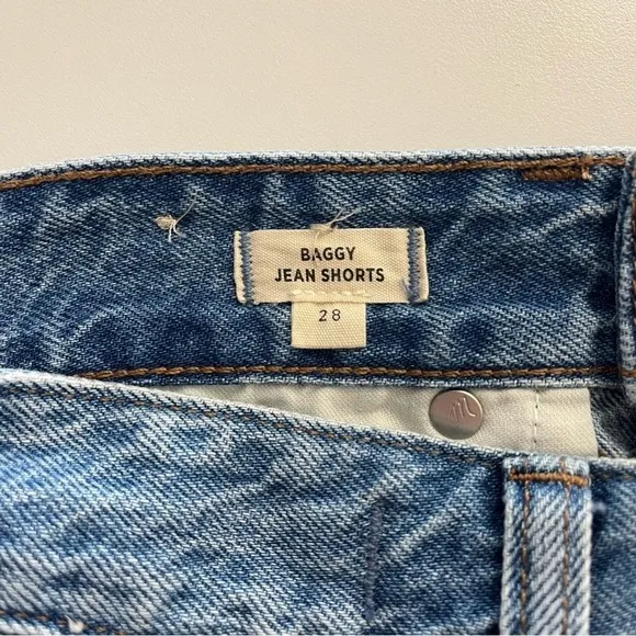 MADEWELL Baggy Jean Shorts in Crestford Wash NJ069
