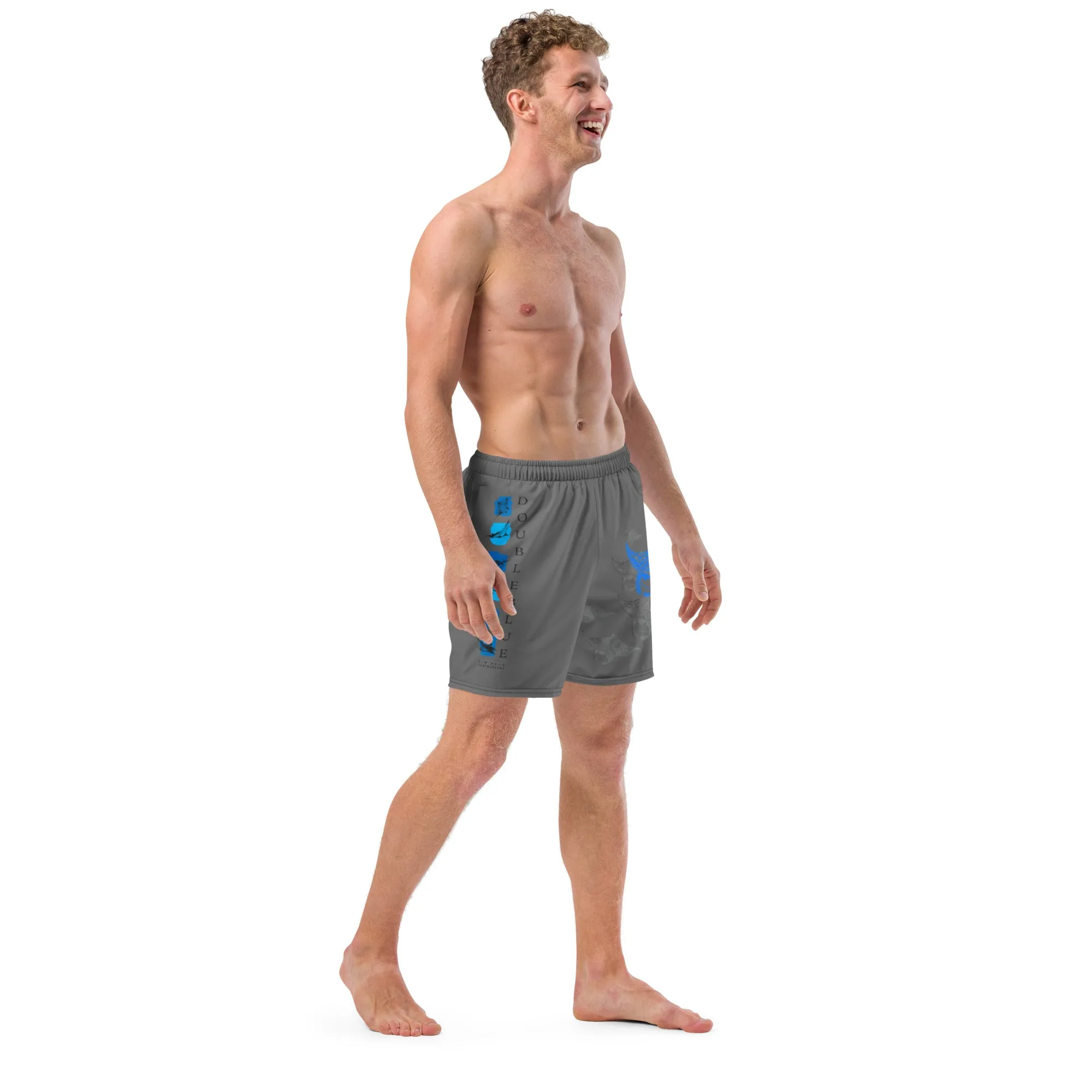 Manta Polynesian Double Blue Images Men's swim trunks