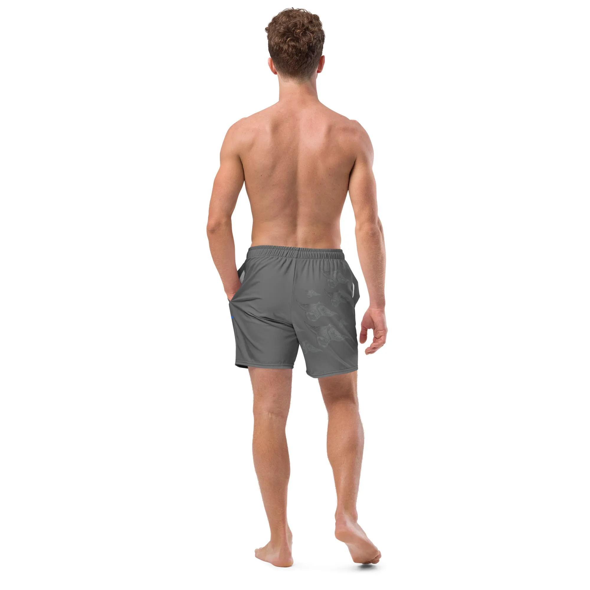 Manta Polynesian Double Blue Images Men's swim trunks