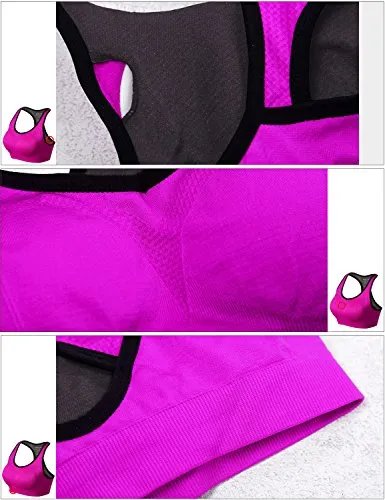 Match Womens Sports Bra Wirefree Padded Racerback Yoga Bra for Workout Gym Activewear with Removable Pads #0001, Sky Blue, XL (36DD, 38DD, 40C, 40D, 42B, 42C)