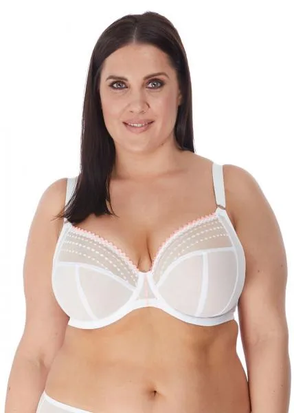 Matilda Underwire Plunge Bra - White -