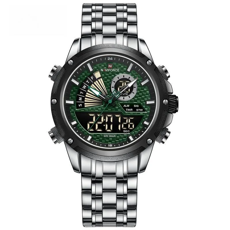 Men Sport Quartz Military Waterproof Male Wristwatch Stainless Steel Digital Clcok