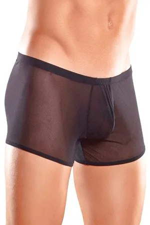 Men's Black Mesh Pouch Shorts