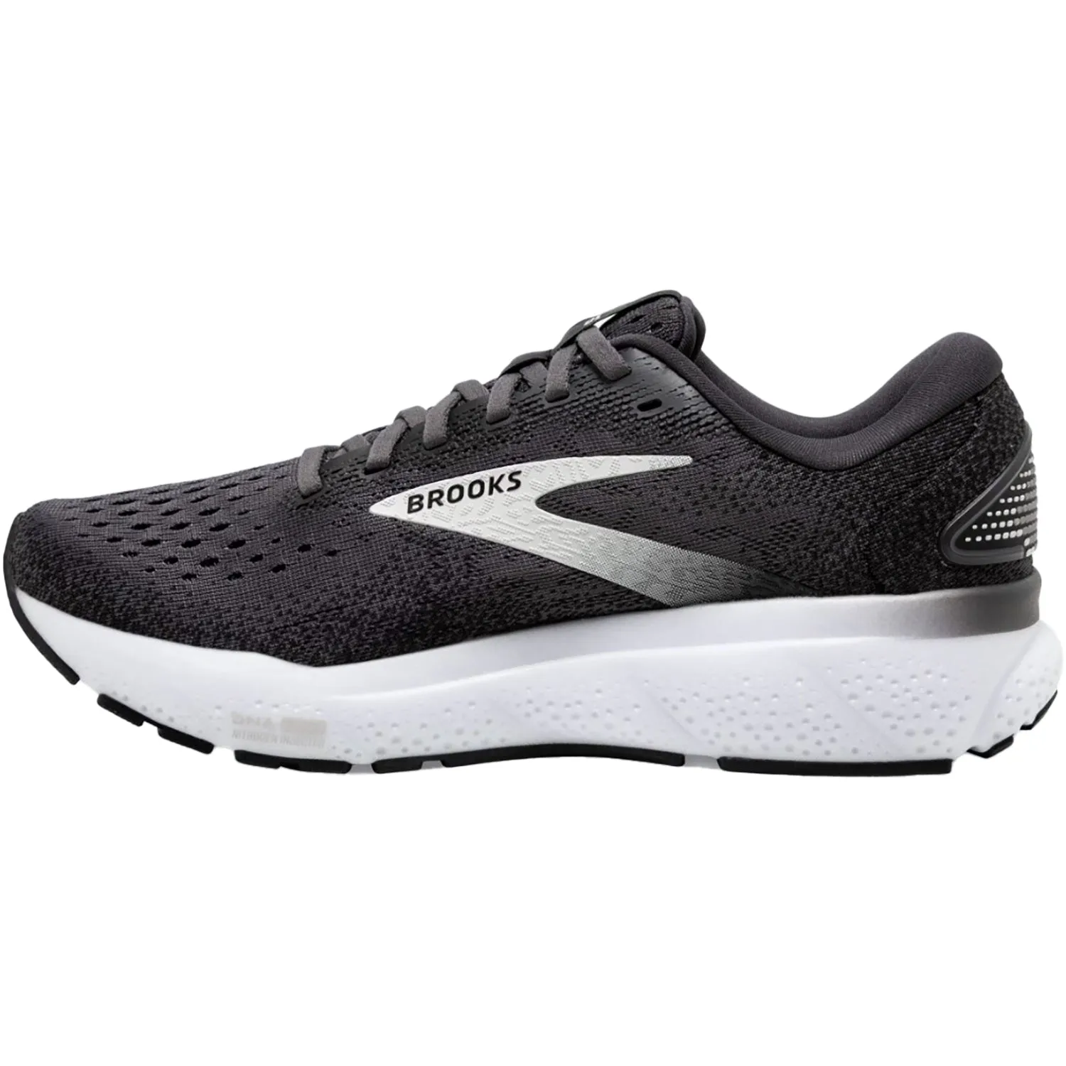 Men's Brooks Ghost 16 Black/Grey/White Mesh