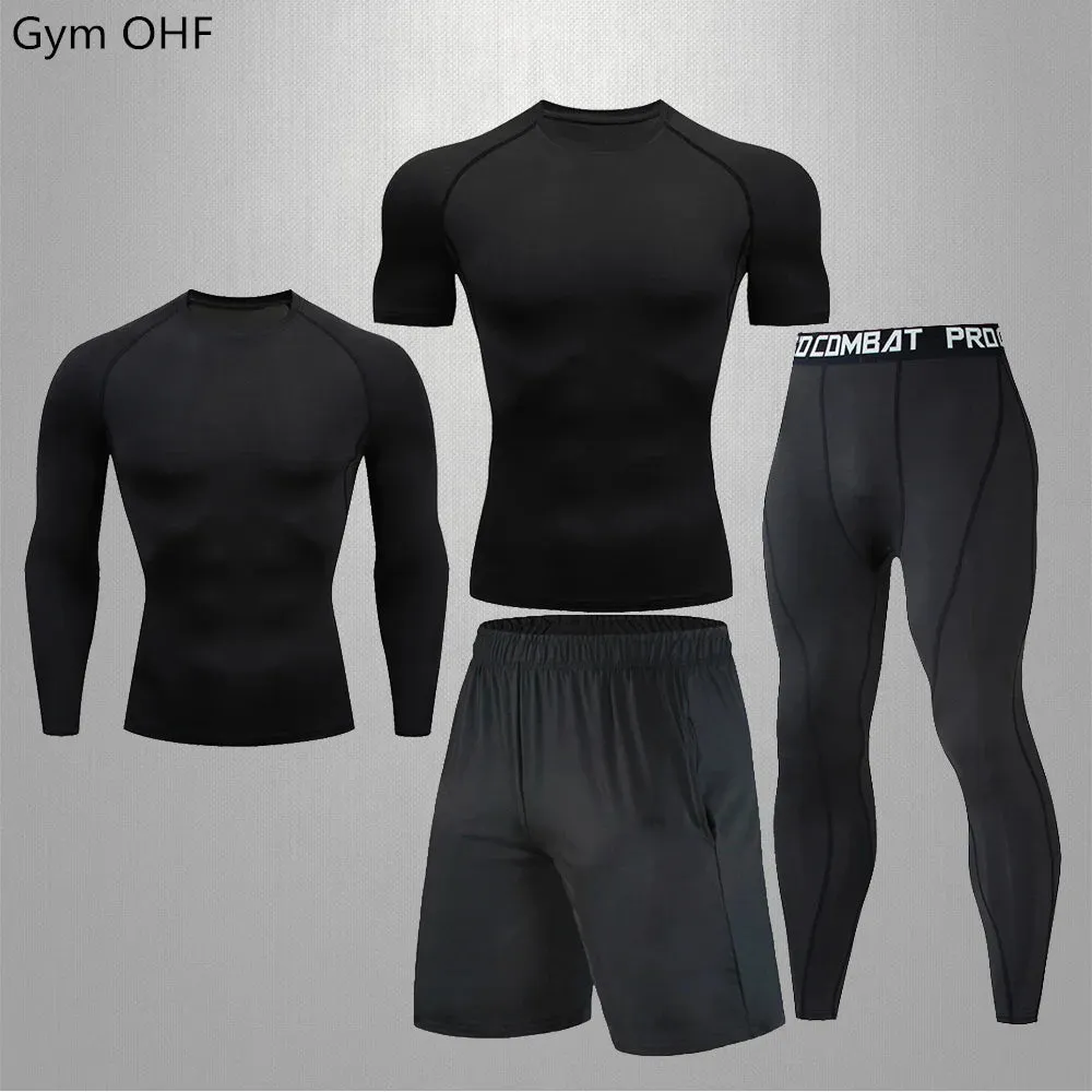 Men's Compression Sportswear Set | Gym & Fitness | MMA Tracksuit