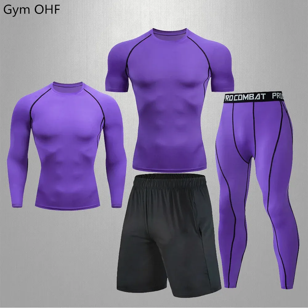 Men's Compression Sportswear Set | Gym & Fitness | MMA Tracksuit