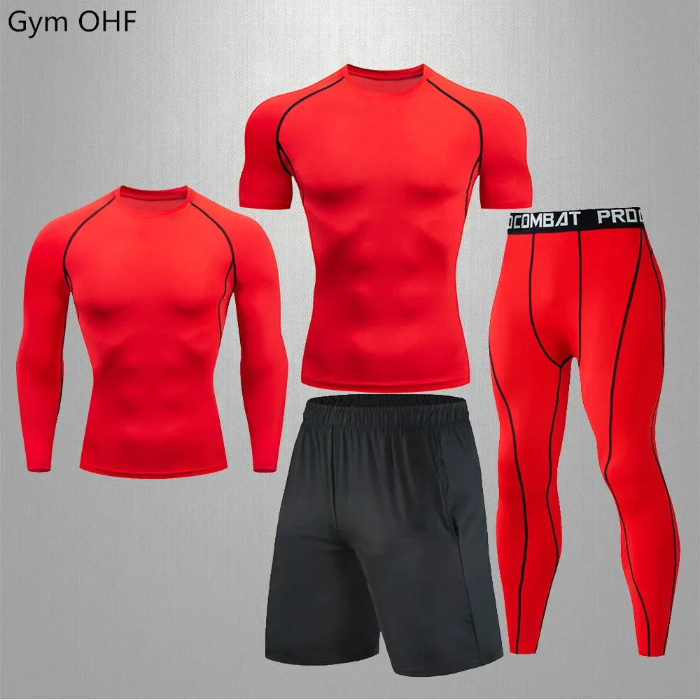 Men's Compression Sportswear Set | Gym & Fitness | MMA Tracksuit