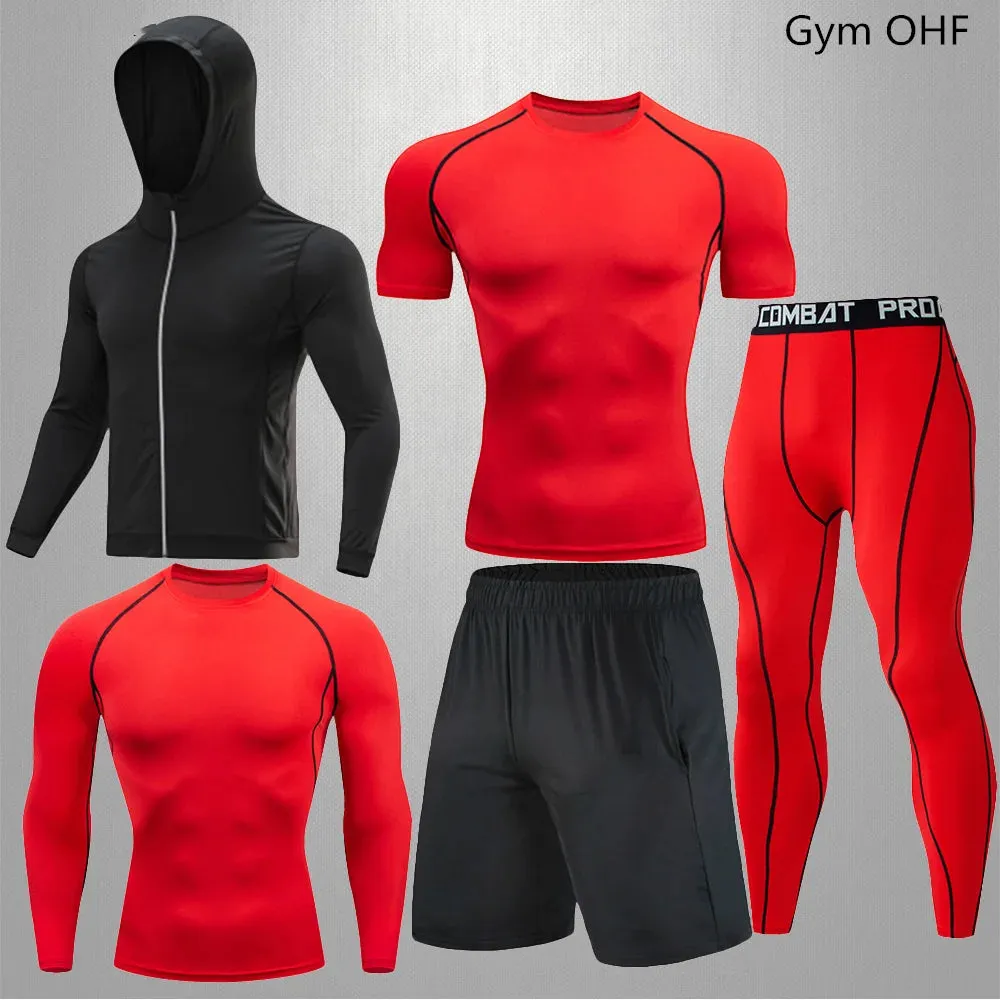 Men's Compression Sportswear Set | Gym & Fitness | MMA Tracksuit