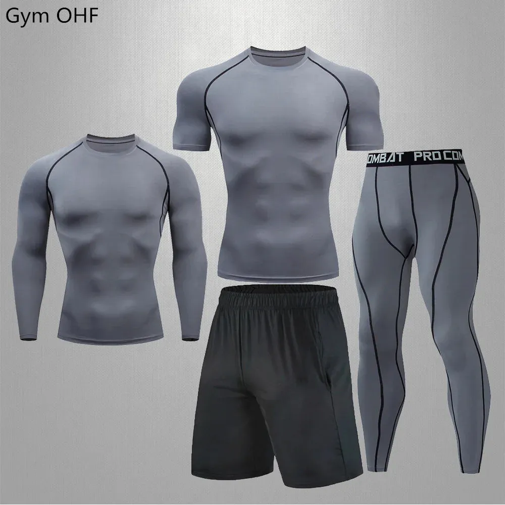 Men's Compression Sportswear Set | Gym & Fitness | MMA Tracksuit