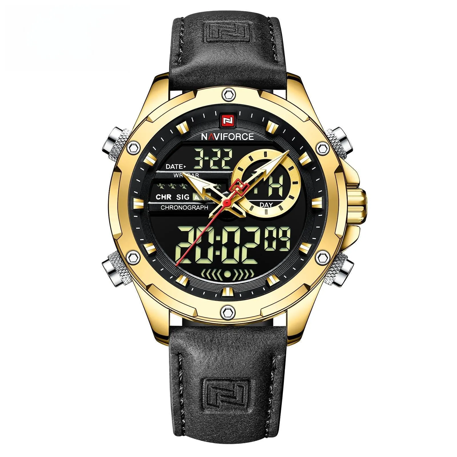 Mens Original Watches  Men Fashion Sports Waterproof Luxury Corium Strap Men Wristwatch