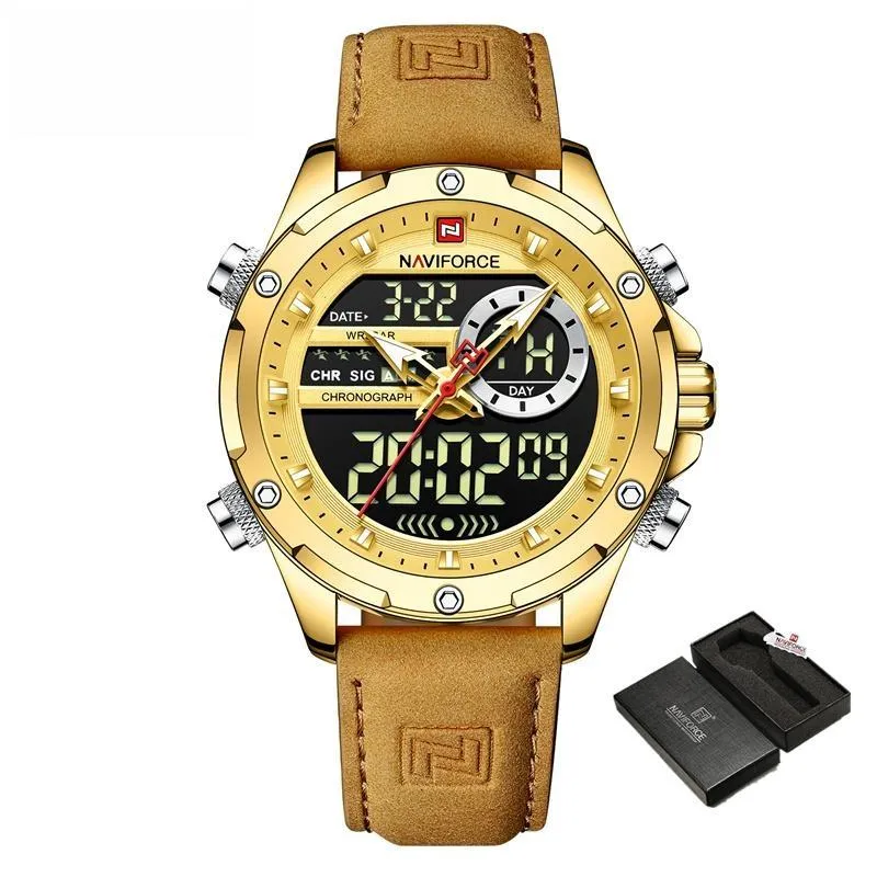 Mens Original Watches  Men Fashion Sports Waterproof Luxury Corium Strap Men Wristwatch