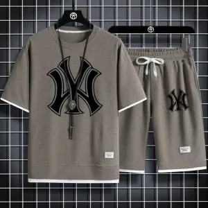 Men's Quick-Dry Sportswear Set - Mesh T-Shirt   Shorts