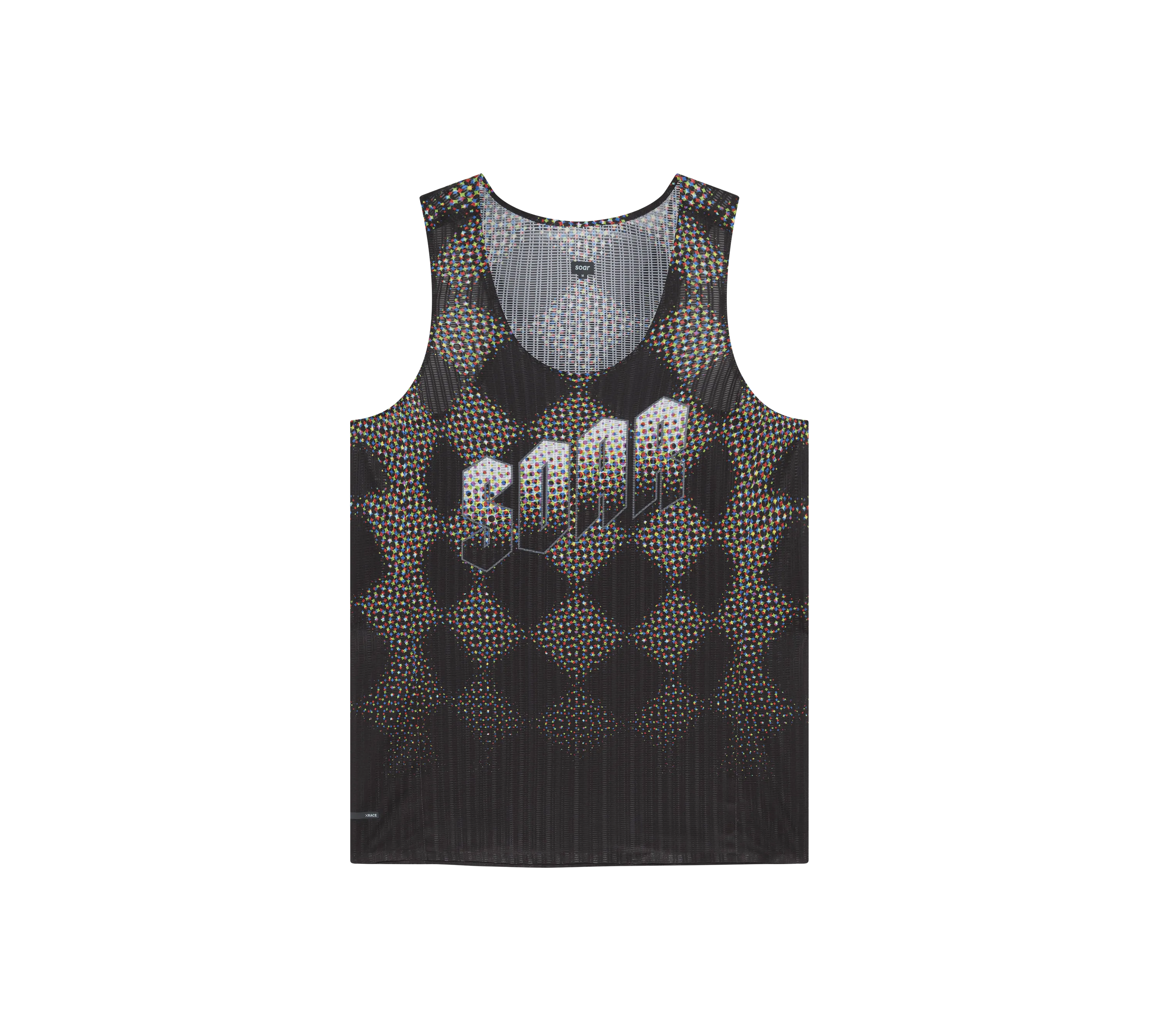 Men's Race Vest | Black Rainbow Dot