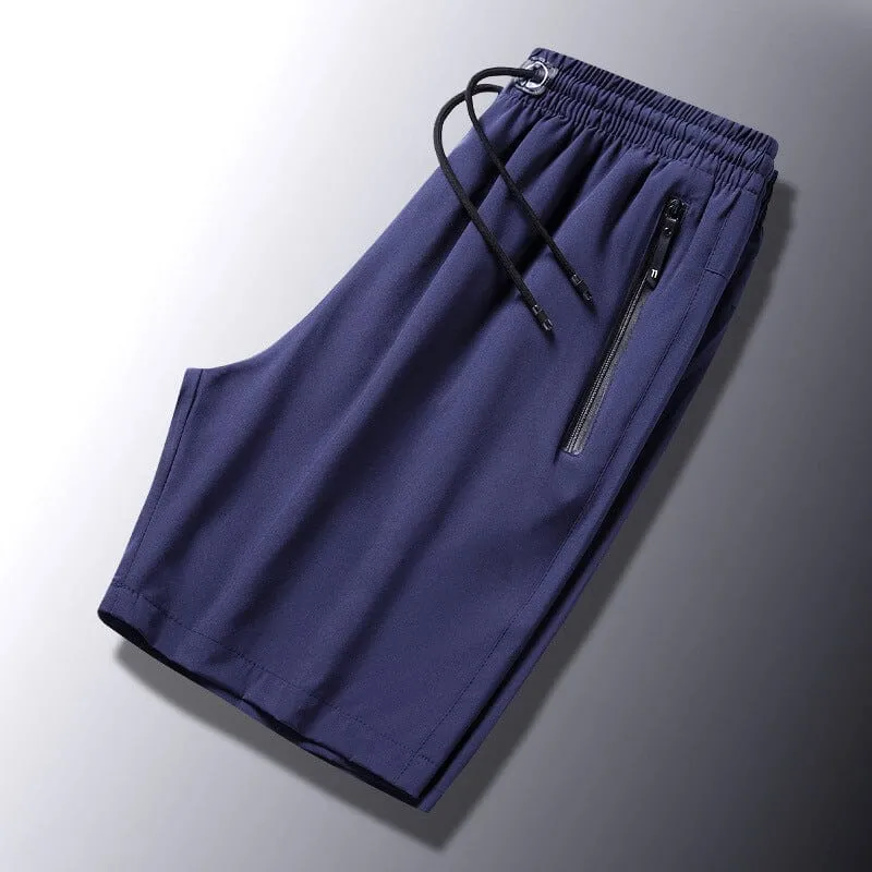 Men's stretch shorts in icy silk, large size