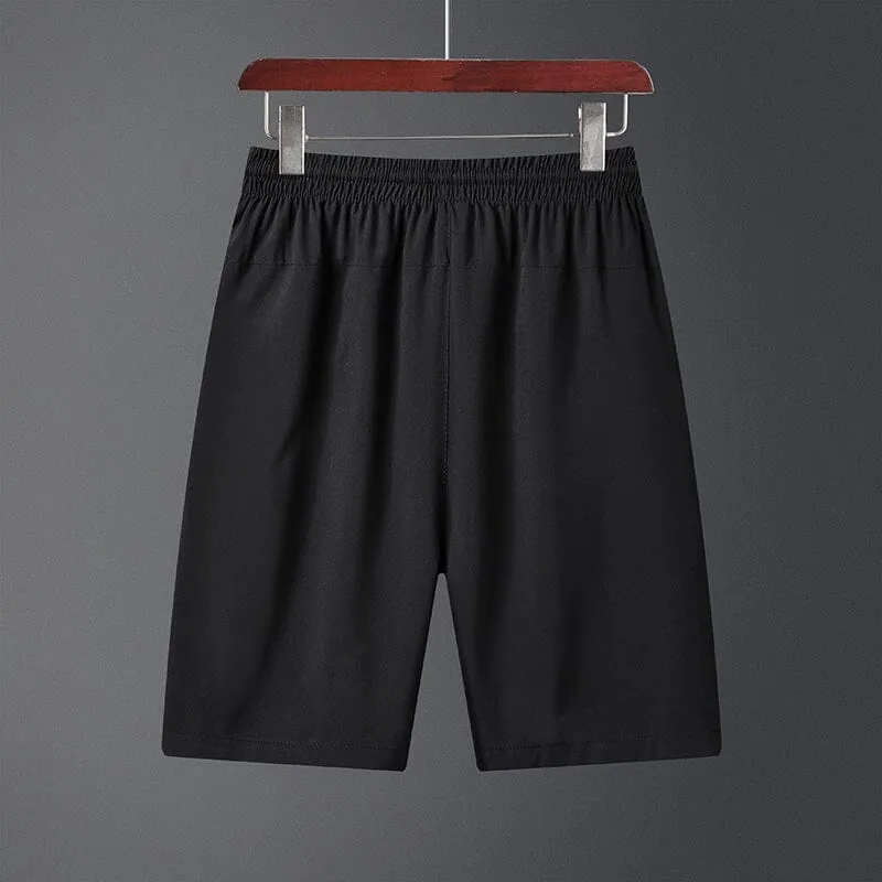 Men's stretch shorts in icy silk, large size