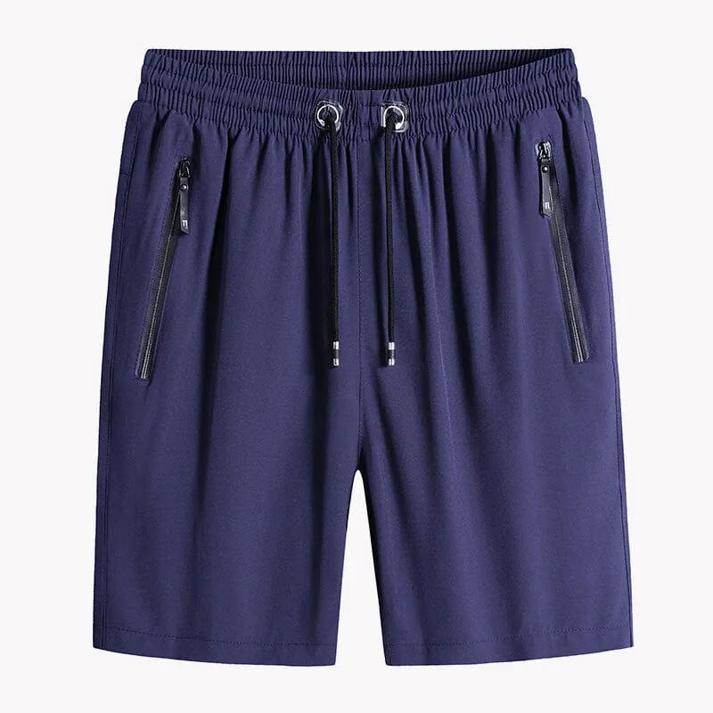 Men's stretch shorts in icy silk, large size