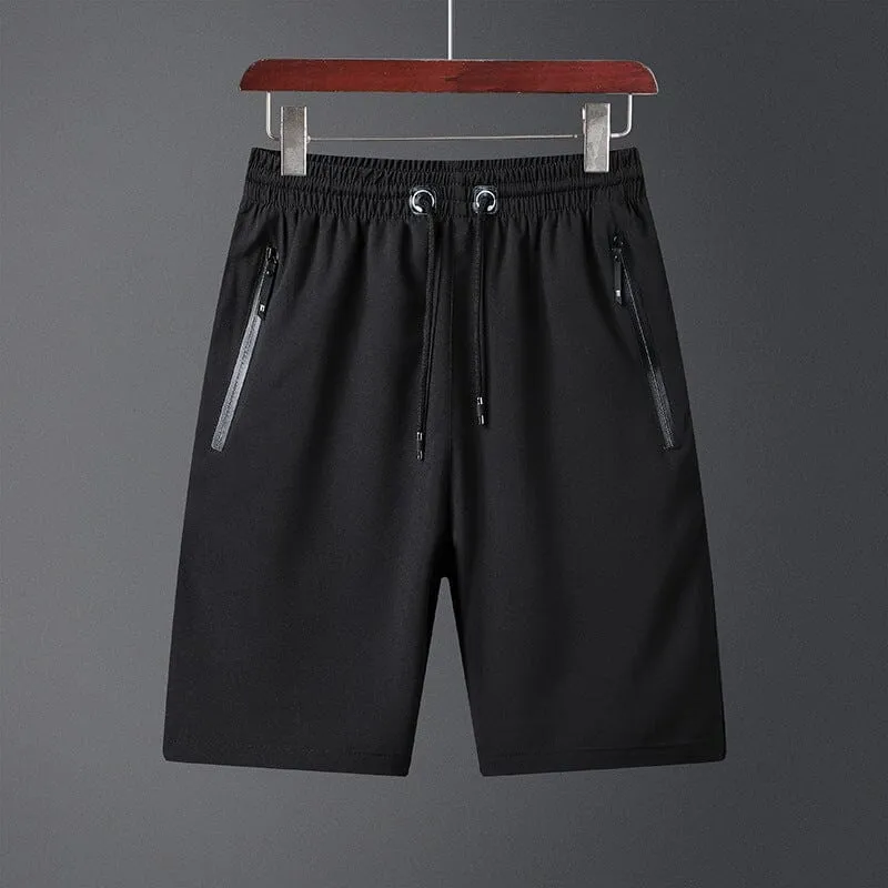 Men's stretch shorts in icy silk, large size
