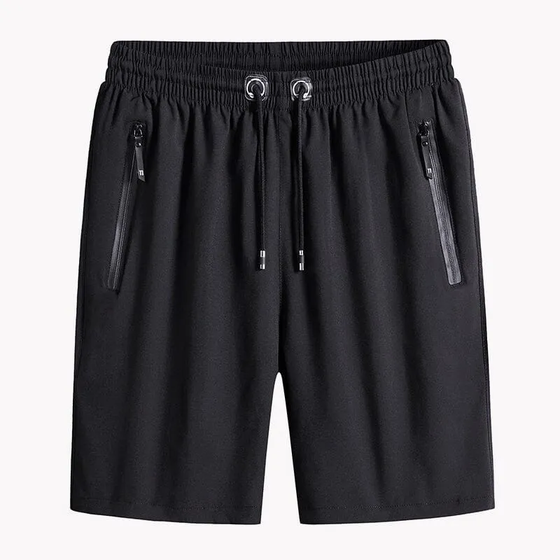 Men's stretch shorts in icy silk, large size