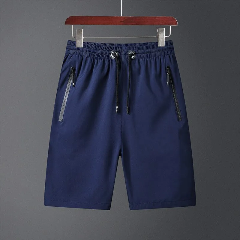 Men's stretch shorts in icy silk, large size