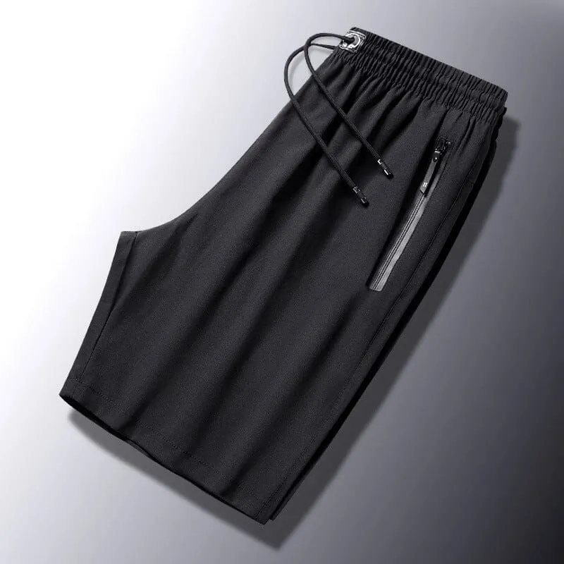 Men's stretch shorts in icy silk, large size