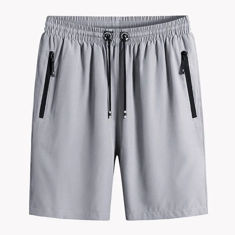 Men's stretch shorts in icy silk, large size
