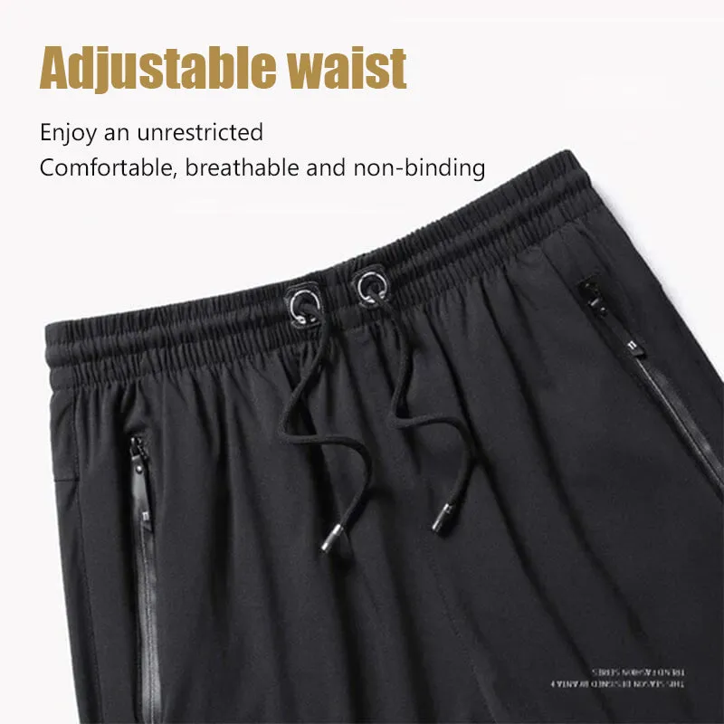 Men's stretch shorts in icy silk, large size