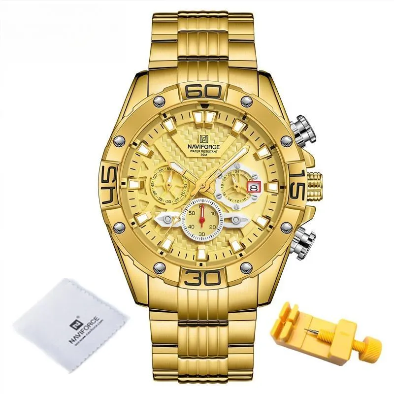 Mens Watches Top Luxury Military Sport Waterproof Stainless Steel Wristwatch