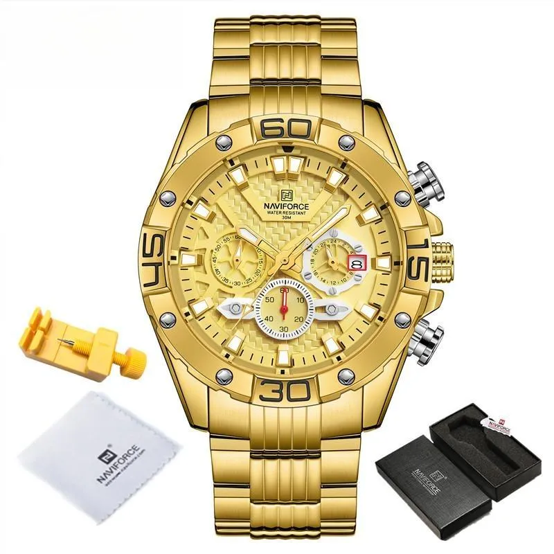 Mens Watches Top Luxury Military Sport Waterproof Stainless Steel Wristwatch