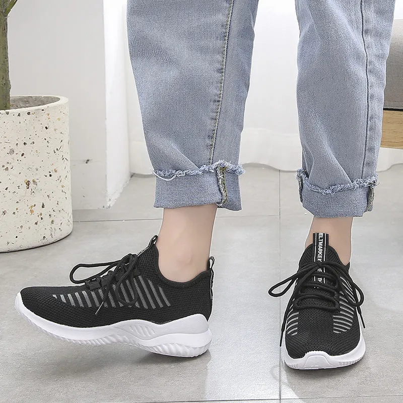 Mesh Microfiber Lightweight Cross Strap Sneakers