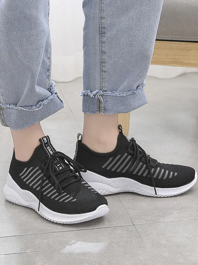 Mesh Microfiber Lightweight Cross Strap Sneakers
