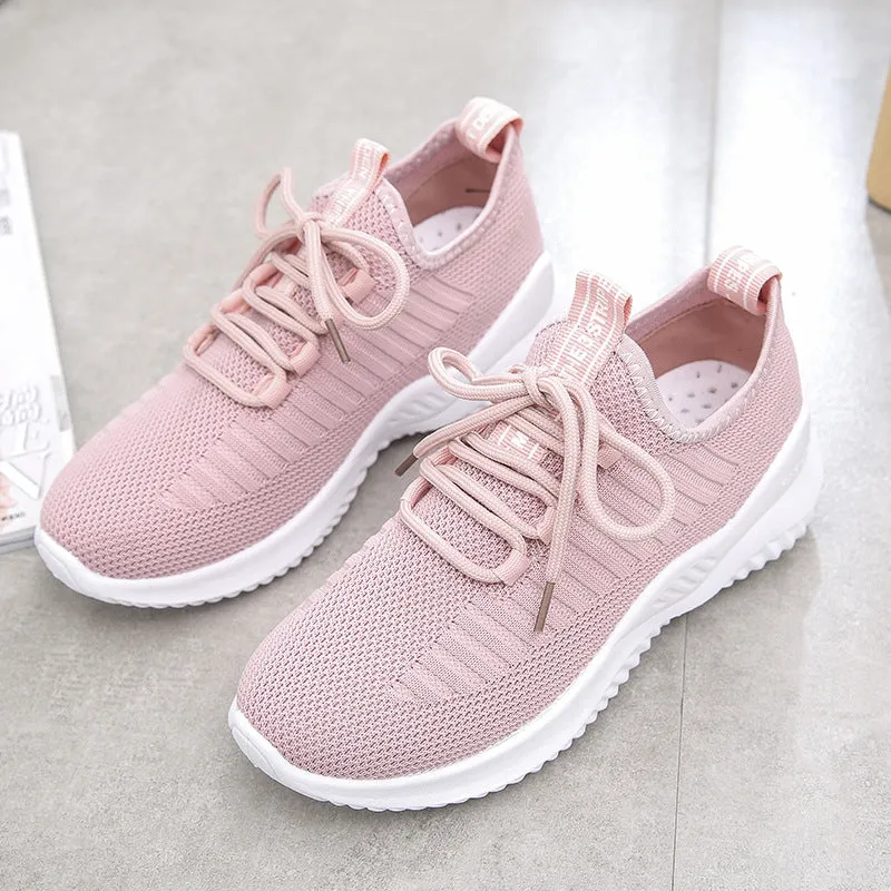 Mesh Microfiber Lightweight Cross Strap Sneakers