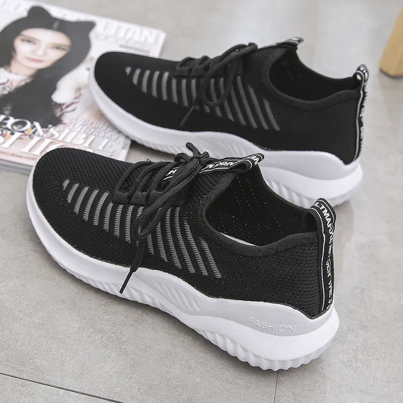 Mesh Microfiber Lightweight Cross Strap Sneakers