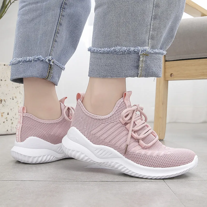 Mesh Microfiber Lightweight Cross Strap Sneakers